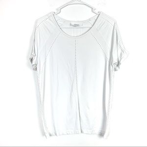 Athleta White Athletic Tee Size XL !
